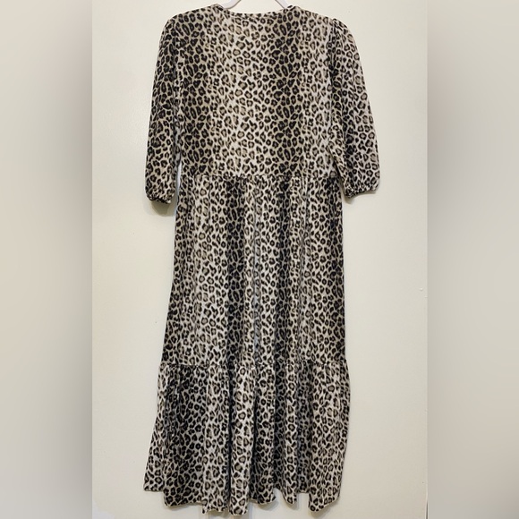 Zara Leopard Print Dress - Brown and Cream - Picture 3 of 5
